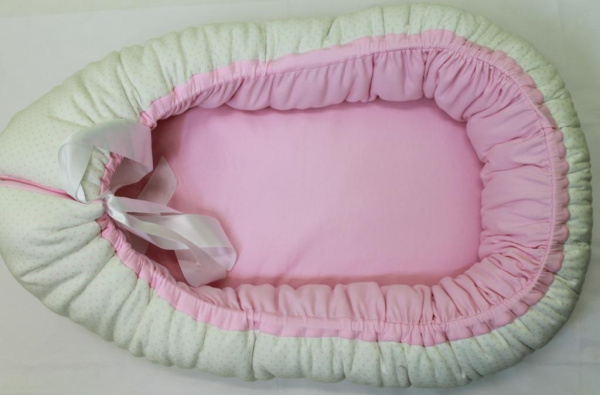 Кокон для новорожденных интерлок  (Розовый)