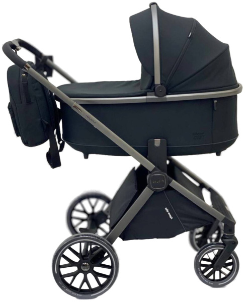 Коляска Pituso Mayla Plus 2 в 1 короб+прогулка  (Black/Graphite)