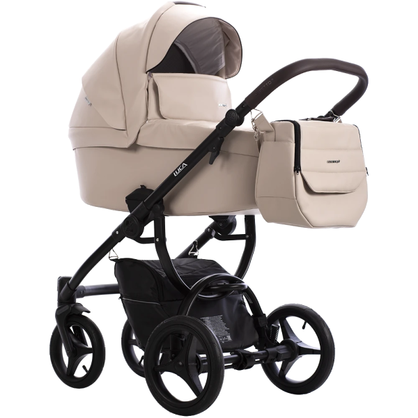 Коляска Bebetto Luca PRO  2в1 (Pro 30 св.бежевая кожа)