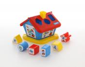 Логический домик Смурфики с 6 кубиками №1 