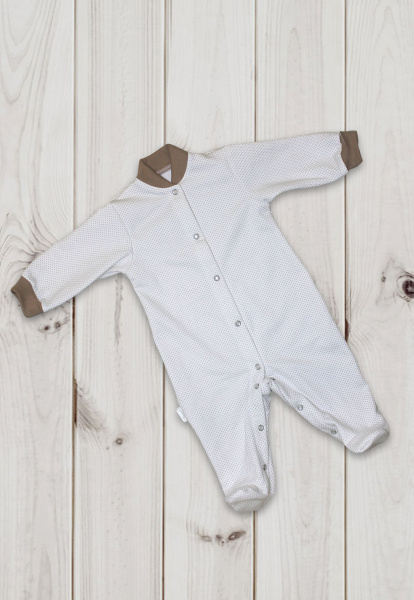Комбинезон без подклада футер (рост62 Кремовый)