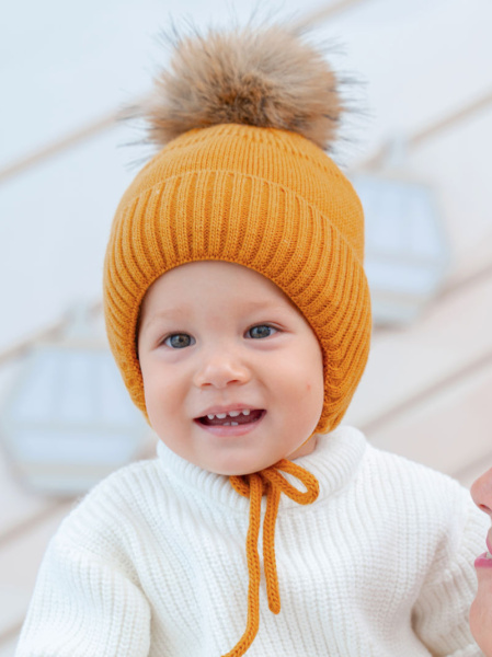 Шапка дет. 7523пш (р.48-50 горчица)