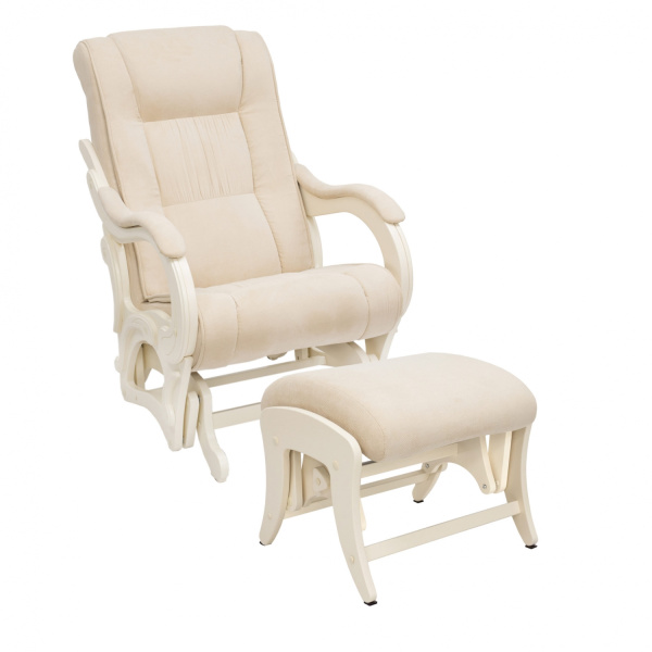 Кресло для кормления комплект Milli Style (кресло+пуф) (Дуб шампань/ткань Verona Vanila)