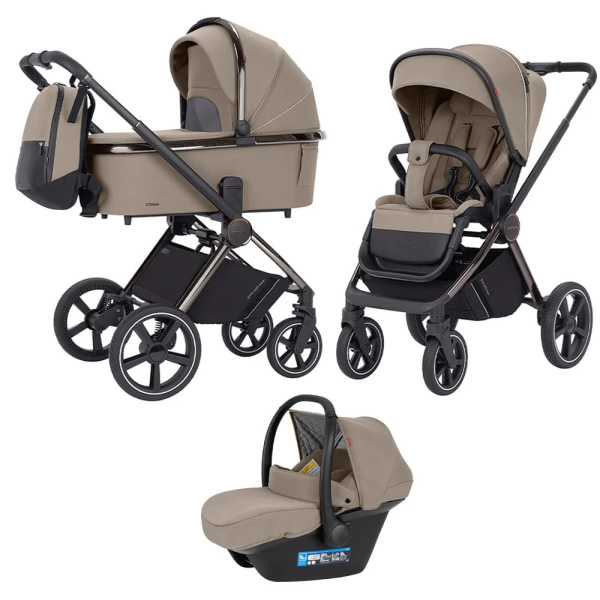 Коляска 3 В 1  Carrello Ultimo (Pearl Beige CHROME)
