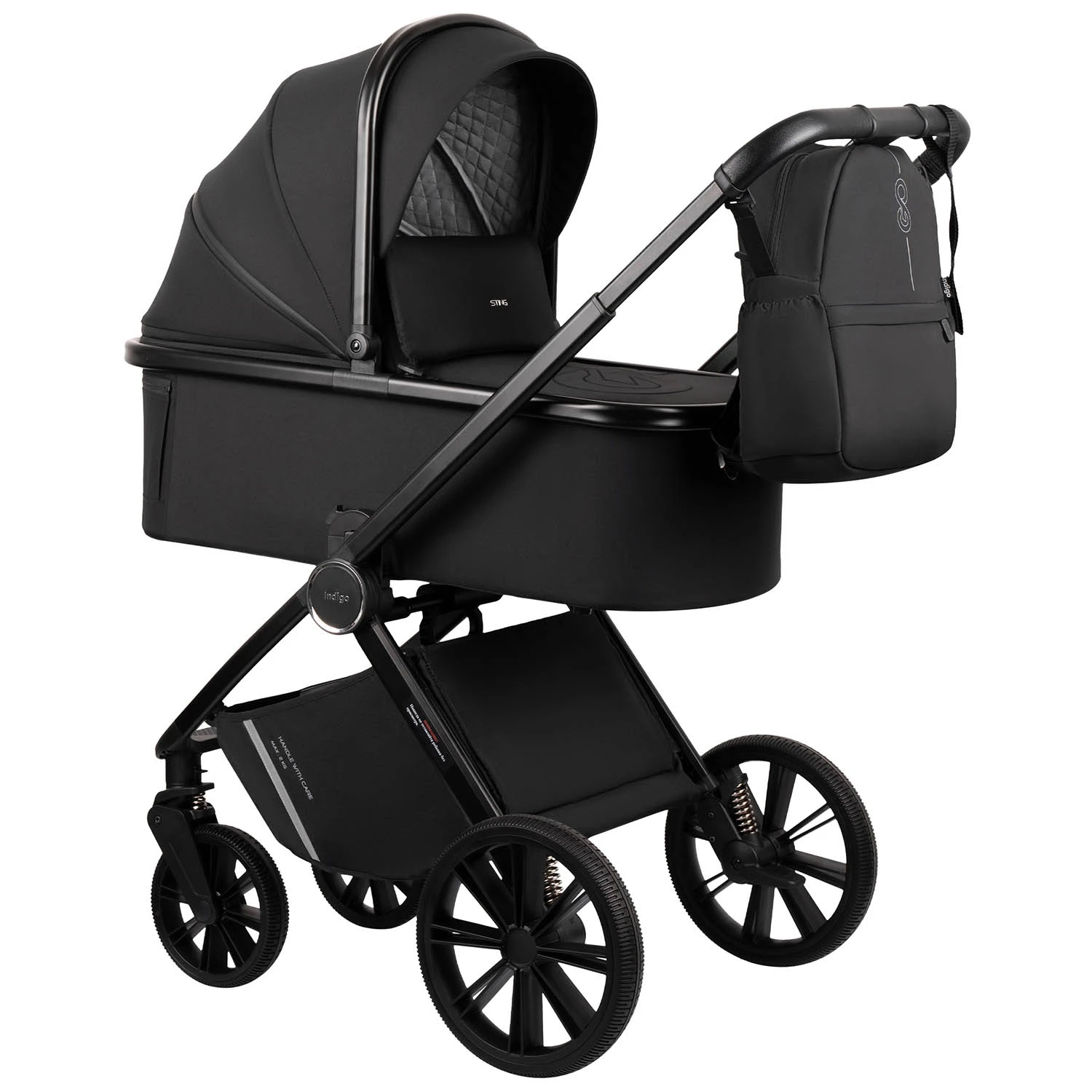 Коляска 2в1 Indigo Sting (Черный) Коляска 2в1 Indigo Sting (Черный)