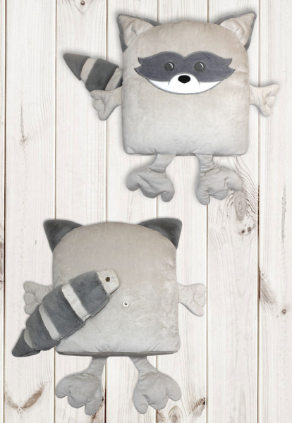 Подушка - игрушка Балуша Енот Сеня-Гоша (Серый)