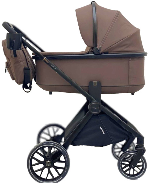 Коляска Pituso Mayla Plus 2 в 1 короб+прогулка  (Devine Cocoa/Black)