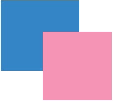 Полка детская навесная №2 70x65x20см (Синий+светло-розовый)