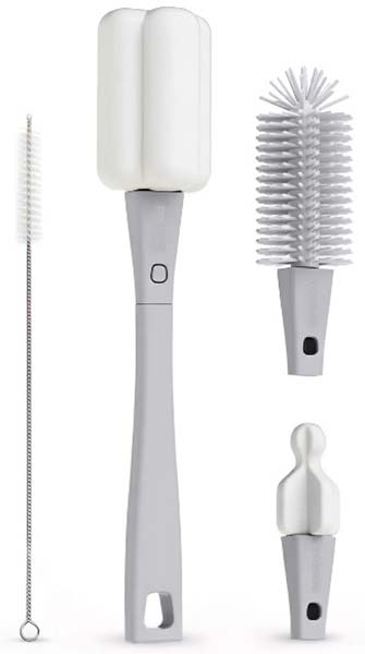 Набор ершиков для мытья бутылочек 4в1, Light grey 