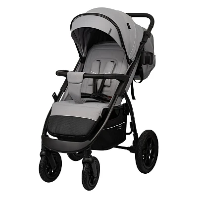 Коляска прогулочная Indigo EPICA XL AIR с сумкой (над.колесо) (Светло-серый)