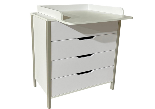 Комод Антел Solnyshko 12 МДФ фасады  (Белый/Серый)