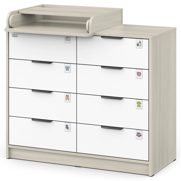 Комод Атон Zeus (Шимо светлый-белый)