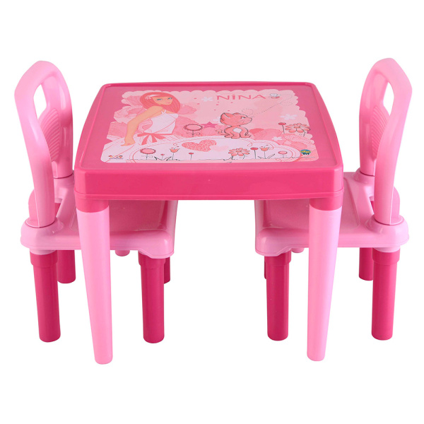Набор Стол+2 стула Pilsan (Pink/Розовый )