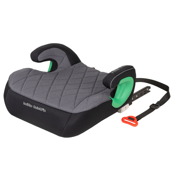 Бустер Indigo QuickFix Isofix  группа 3 (22-36 кг)  (Серый-черный)