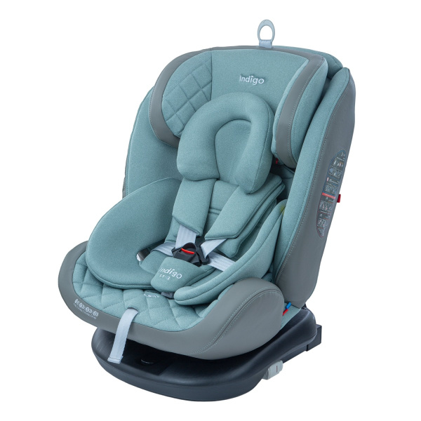 Автокресло Indigo Aero ISOFIX 0-36 кг. (Шалфей)
