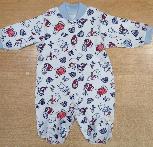 Комбинезон без подклада Звездопад интерлок (Рост 62 Мишки)