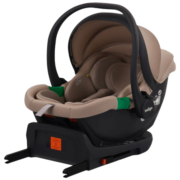 Автокресло Indigo Minky I-SIZE с базой группа 0+ (40-87см) (Бежевый)