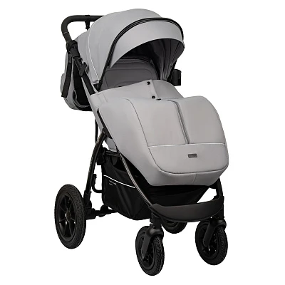 Коляска прогулочная Indigo EPICA XL AIR с сумкой (над.колесо) (Светло-серый)