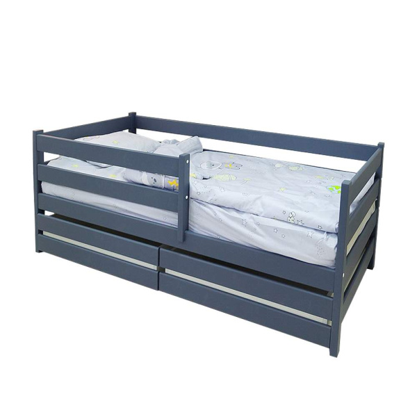 Кровать манеж Эко 160*80 (без ящиков) (Графит) Кровать манеж Эко 160*80 (без ящиков) (Графит)