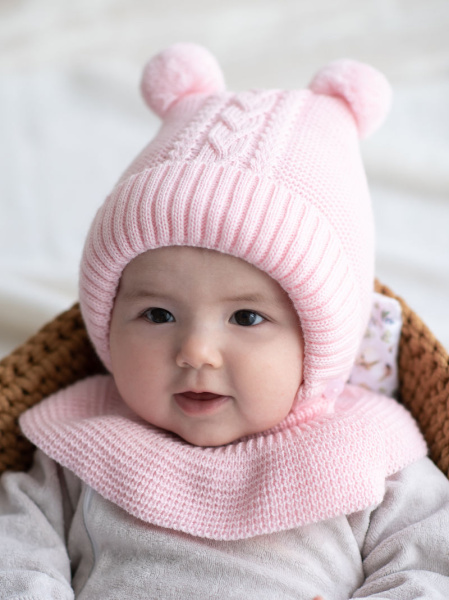 Шапочка -капор  (р.38-40розовый)