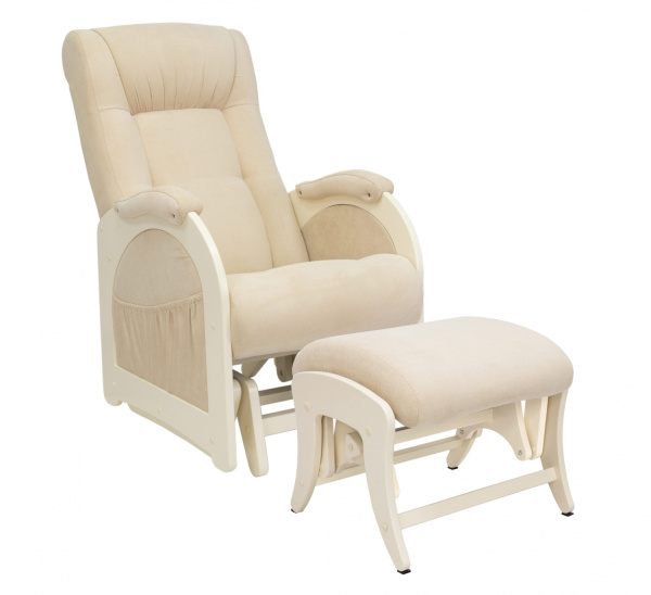Кресло для кормления комплект Milli Joy (кресло+пуф) (Дуб шампань/ткань Verona Vanila)