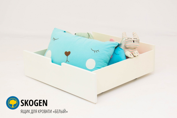 Ящик для кровати  "Skogen " (белый)