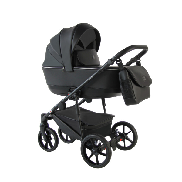 Коляска 3в1 Sevillababy Tisso (TIS-07 черный экокожа)