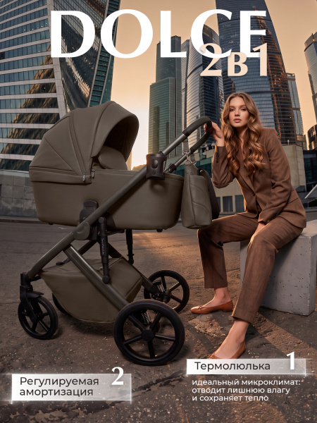 Коляска 2в1 SBL Dolce 00-00036 (427705 Dark Beige)