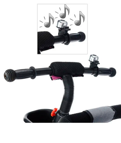 Велосипед 3-х колесный, резиновые покрышки (Серый)