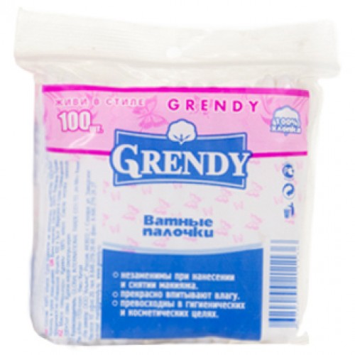 Ватные палочки Гренди 100шт в пакете