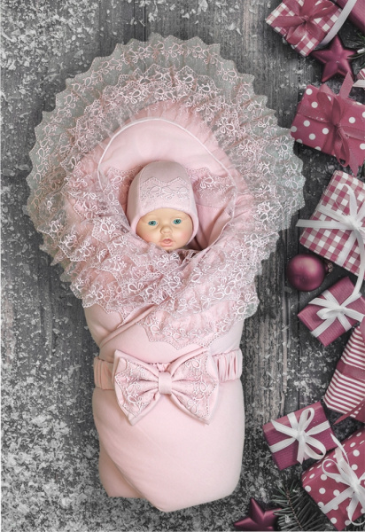 Комплект  на выписку Валери с одеялом (Розовый)