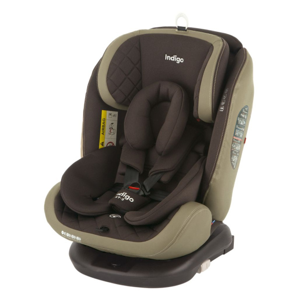 Автокресло Indigo Aero ISOFIX 0-36 кг. (Коричнево-бежевый)