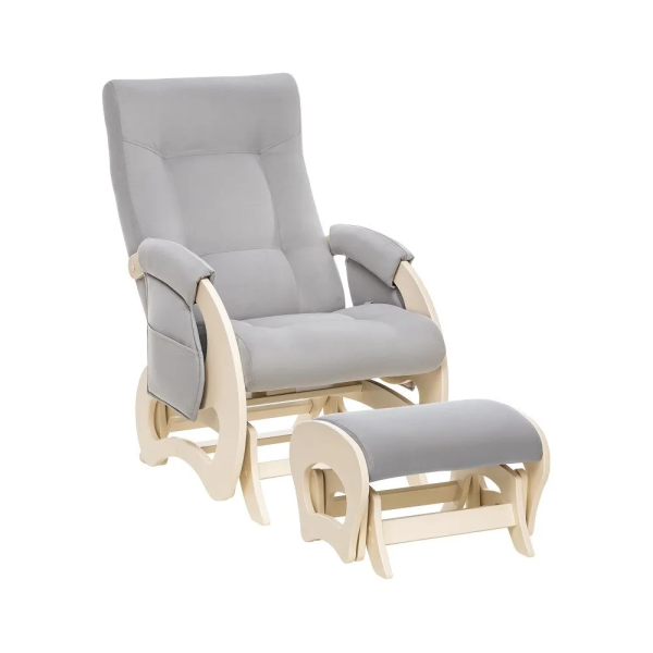 Кресло для кормления комплект Milli Aria (кресло+пуф) (Дуб шампань/ткань Velutto 51)