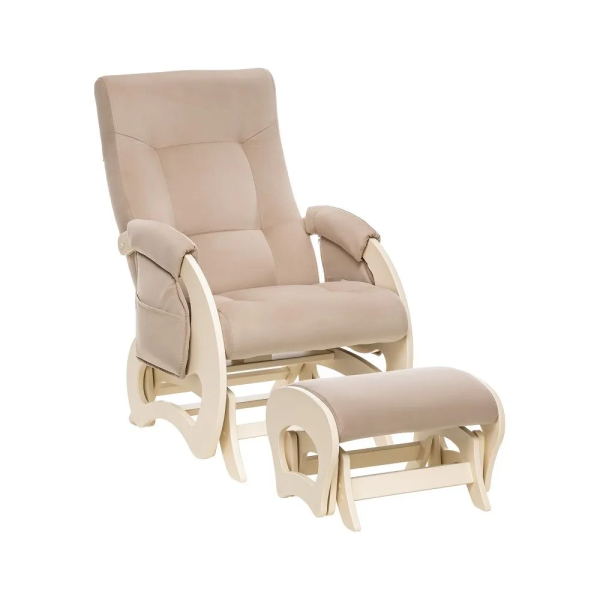 Кресло для кормления комплект Milli Aria (кресло+пуф) (Дуб шампань/ткань Velutto 18)