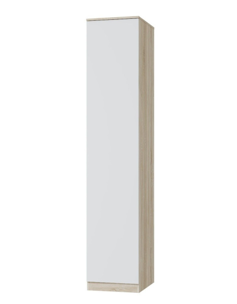 Шкаф 1-но дверный Лори (639-0759-71 Дуб сонома светлый/белый)